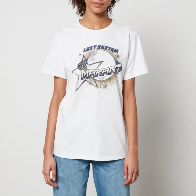 Isabel Marant Étoile Enna Galaxy Logo Cotton-Jersey T-Shirt