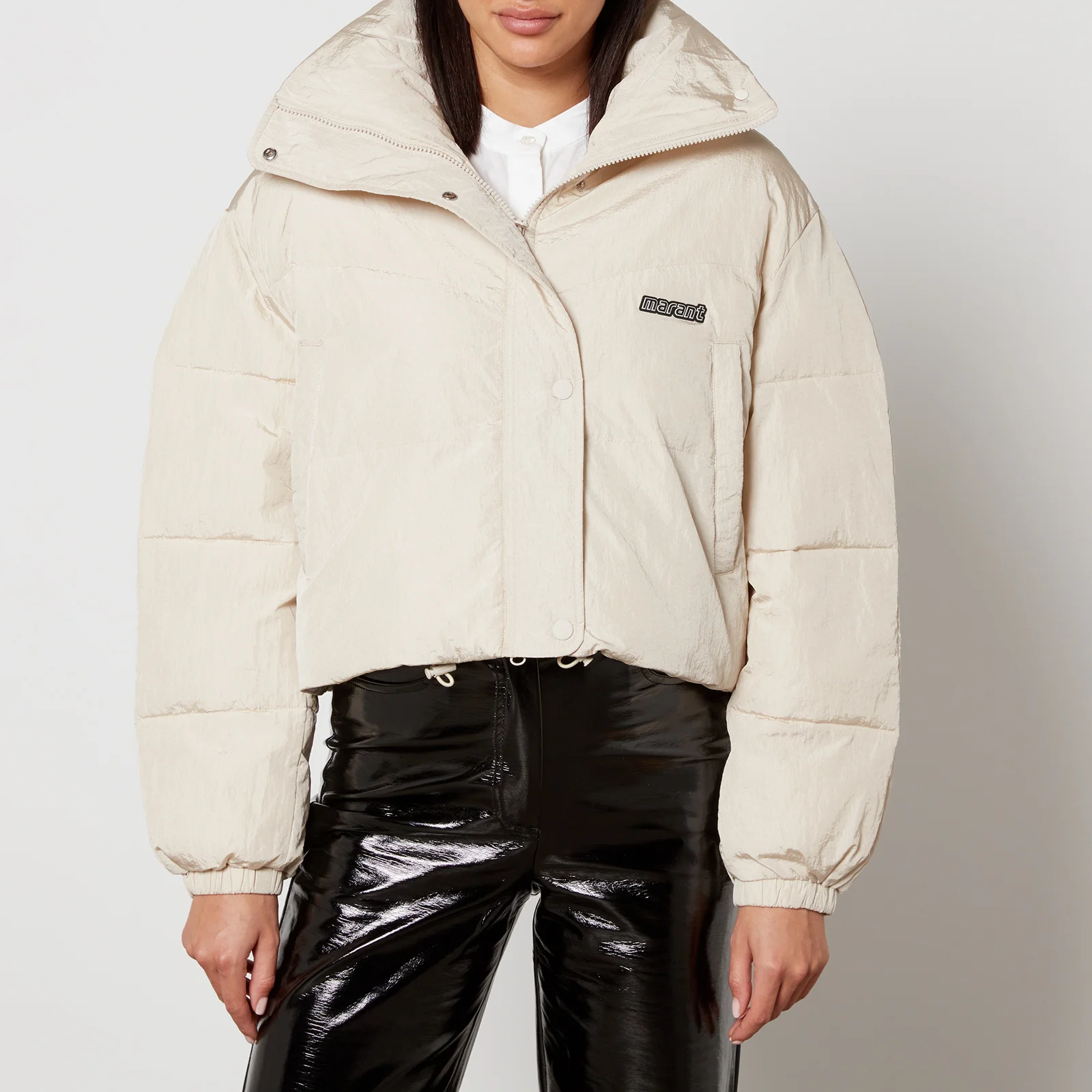 Marant Etoile Telia Cropped Nylon Padded Puffer Jacket Image 1
