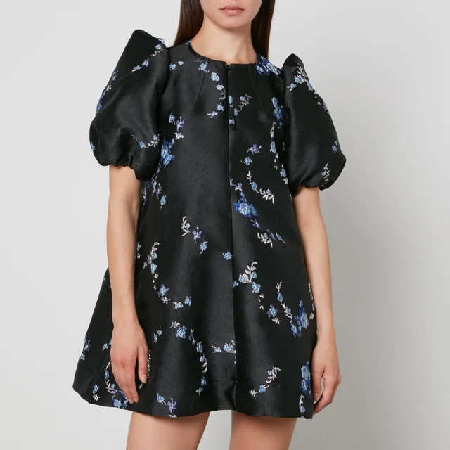 Ganni Floral-Jacquard Mini Dress