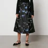 Ganni Floral-Jacquard Midi Skirt - Image 1
