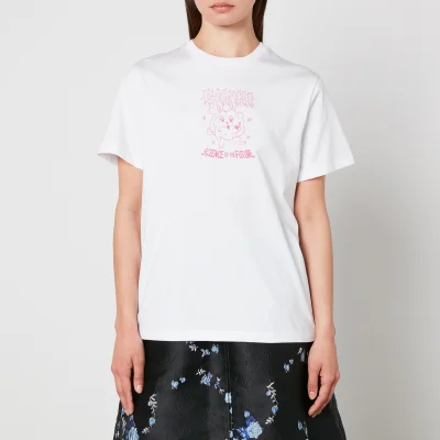 Ganni Basic Pink Bunny Organic Cotton Jersey T-Shirt