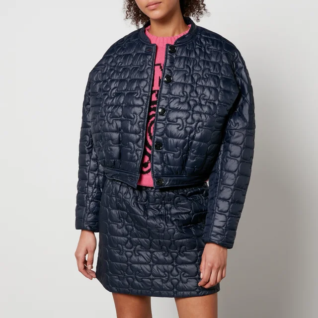 Ganni Cropped Quilted Nylon Jacket