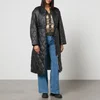 Ganni Shiny Long Quilted Shell Coat - Image 1