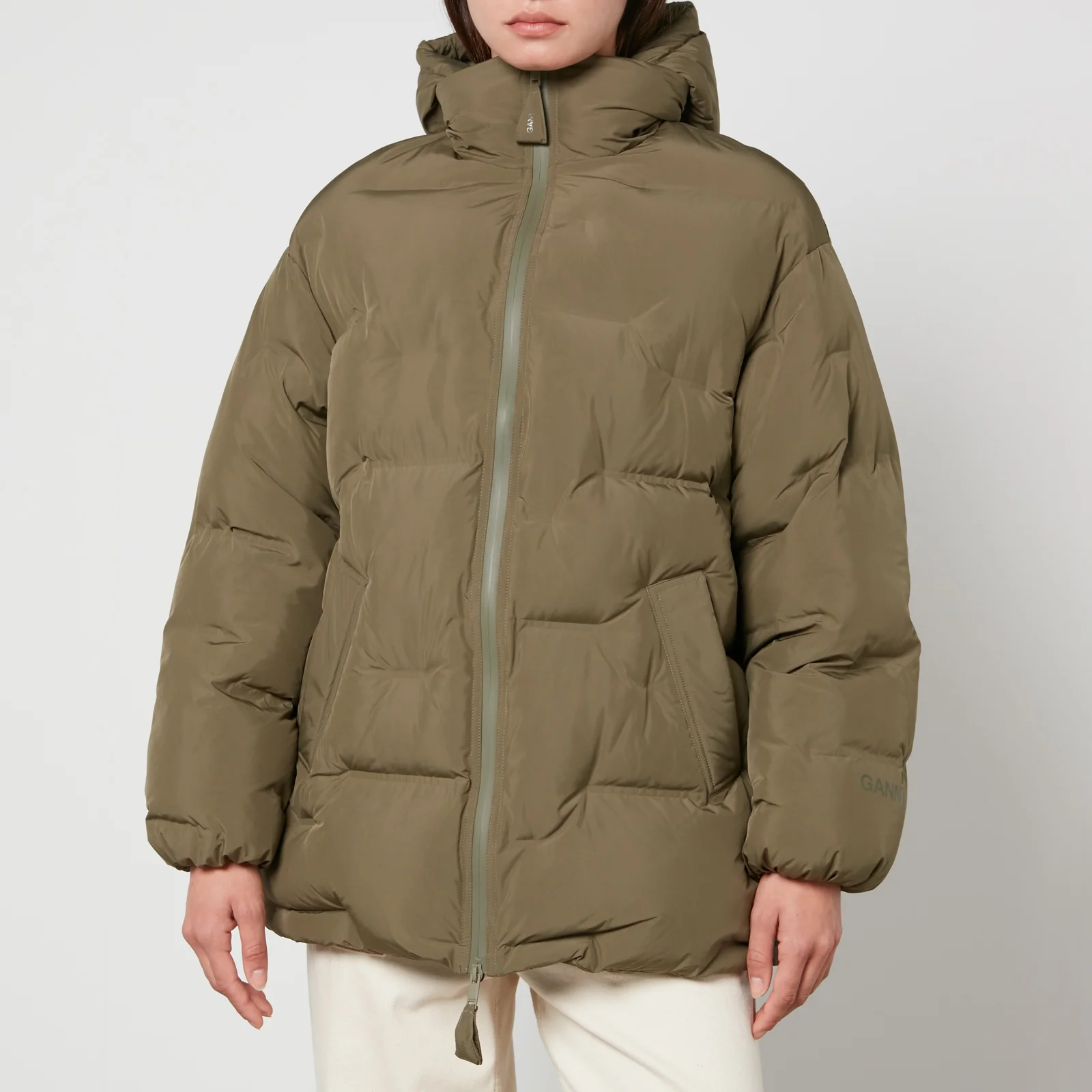 Ganni Quilted Shell Puffer Jacket - L/XL Image 1