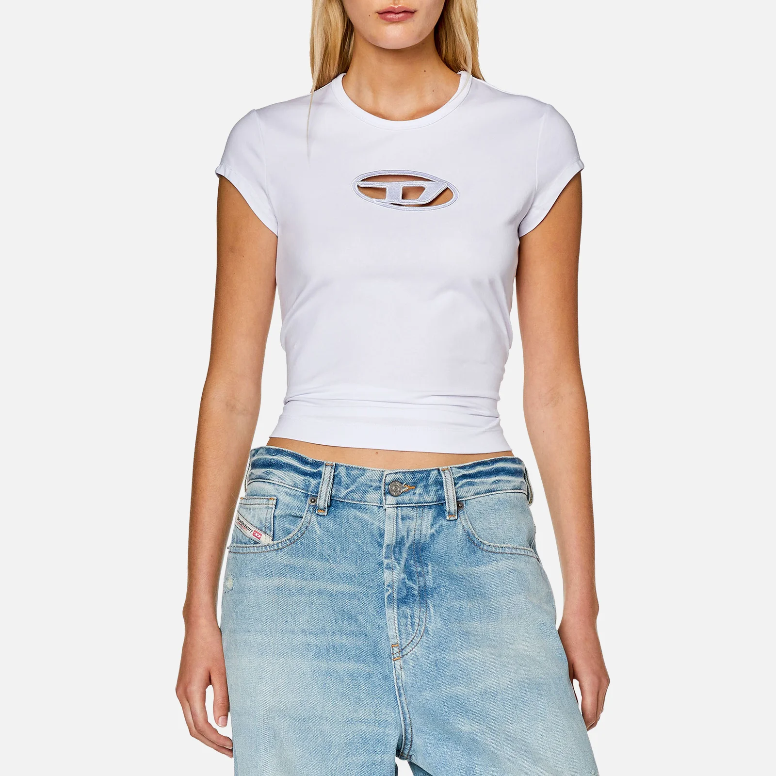 Diesel T-Angie Stretch-Cotton Jersey T-Shirt Image 1