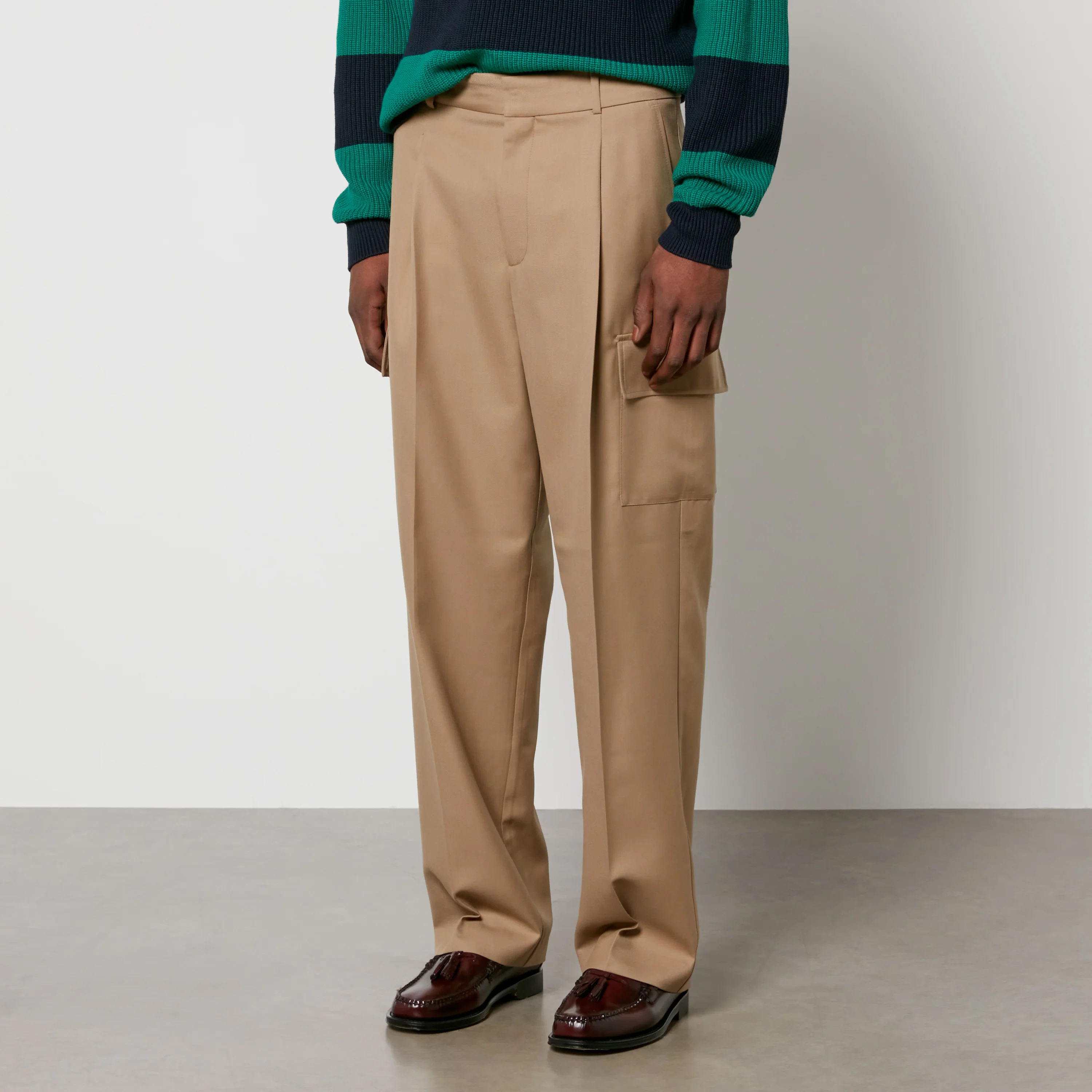 Drôle de Monsieur Le Pantalon Woven Cargo Flannel Trousers - S Image 1