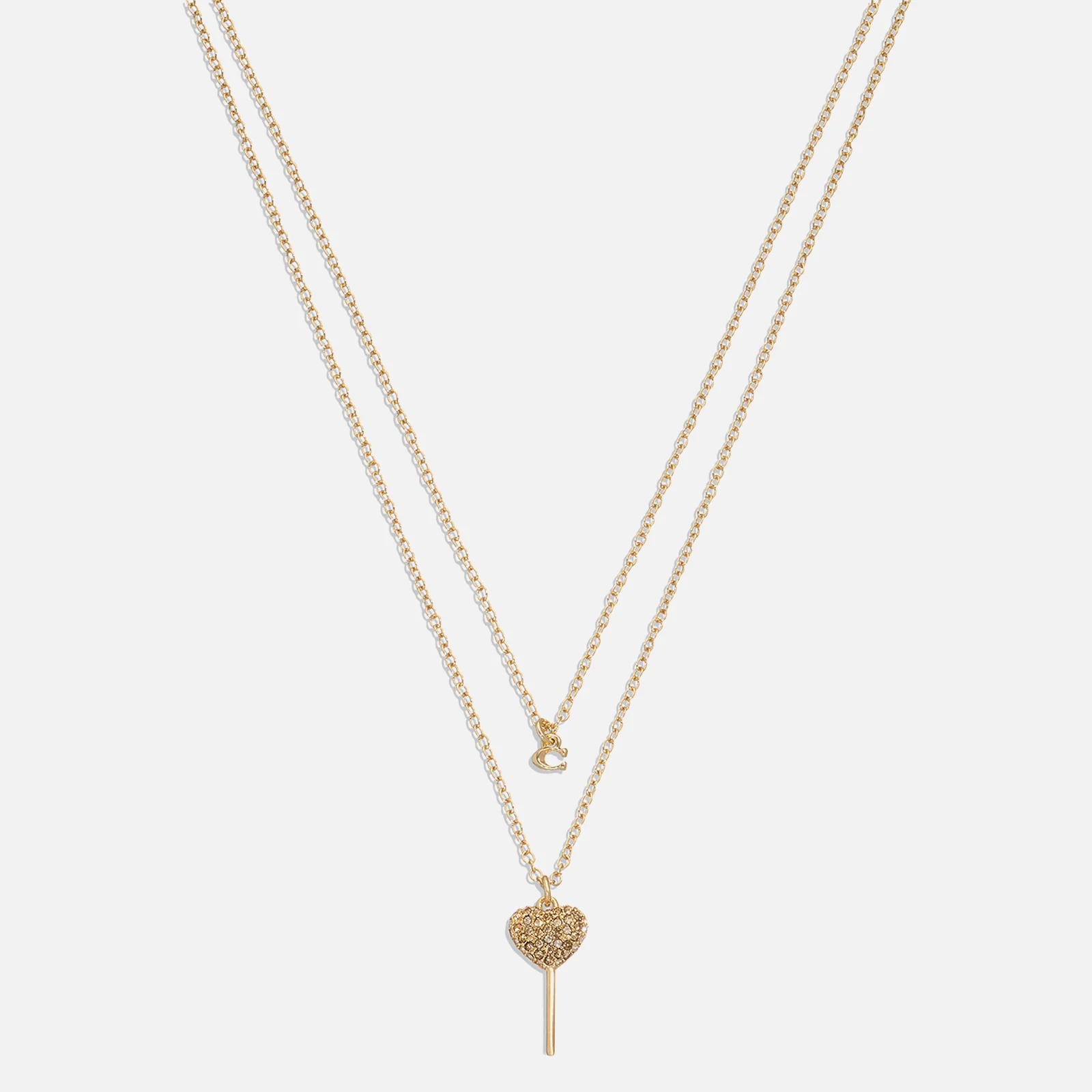 Coach Lollipop Gold-Toned Brass Multi Layer Necklace Image 1