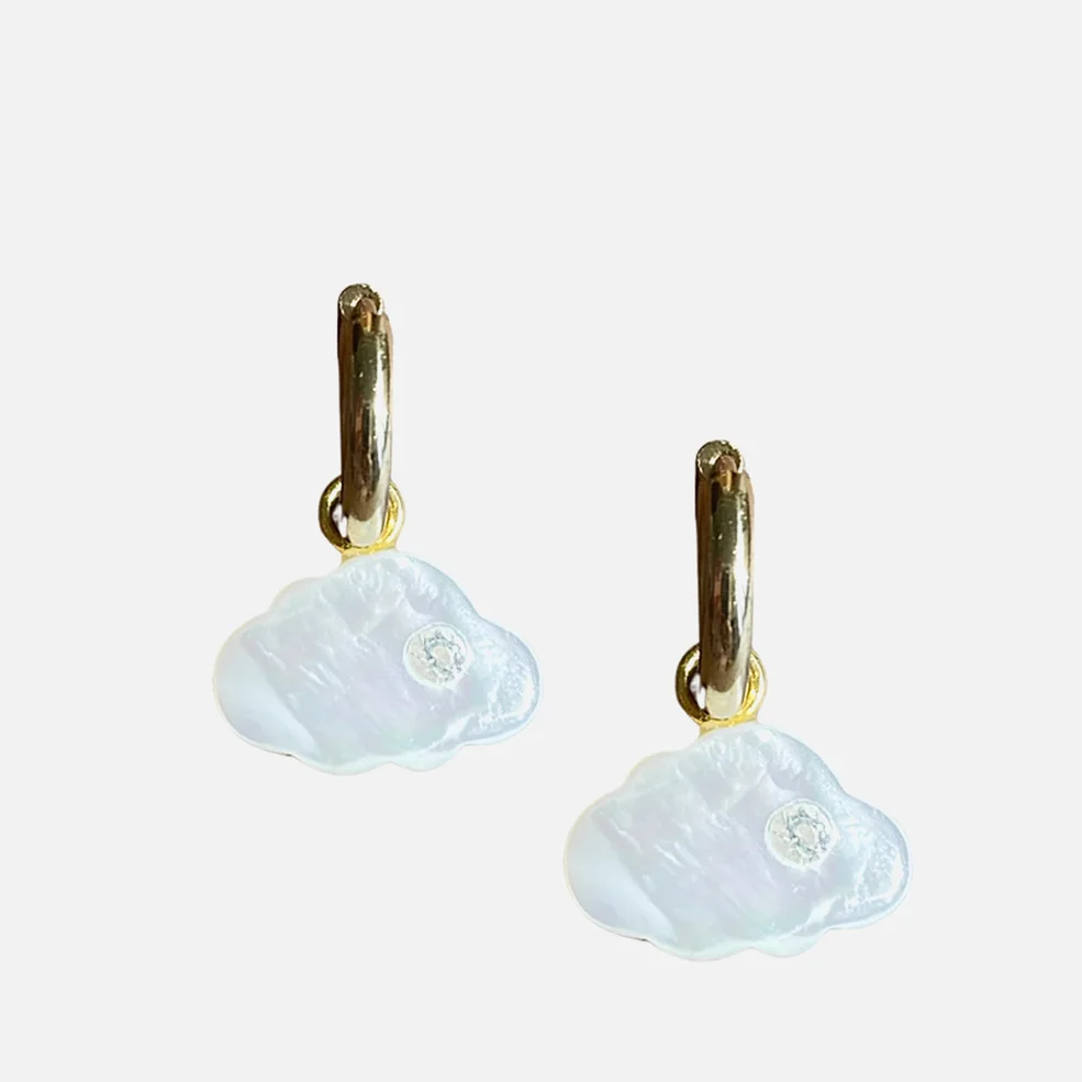 Notte Cloudy With A Chance of Sparkle Mother of Pearl Earrings Image 1