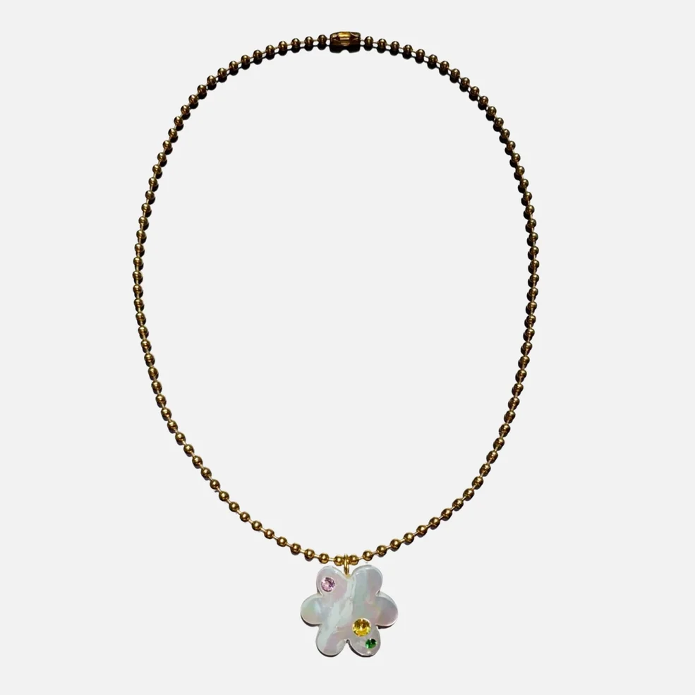 Notte Superbloom Mother of Pearl and Gold-Plated Necklace Image 1