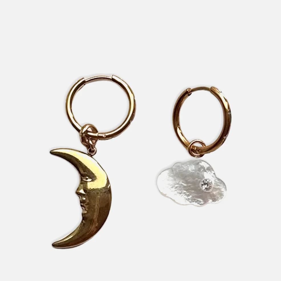 Notte Dreaming Luna Gold-Plated Earrings Image 1