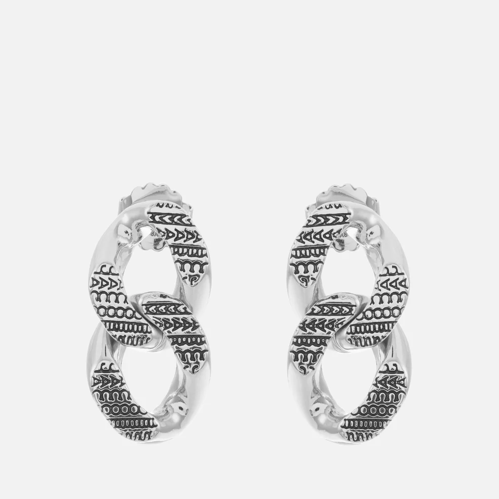 Marc Jacobs Monogram Chain Link Silver-Tone Earrings Image 1