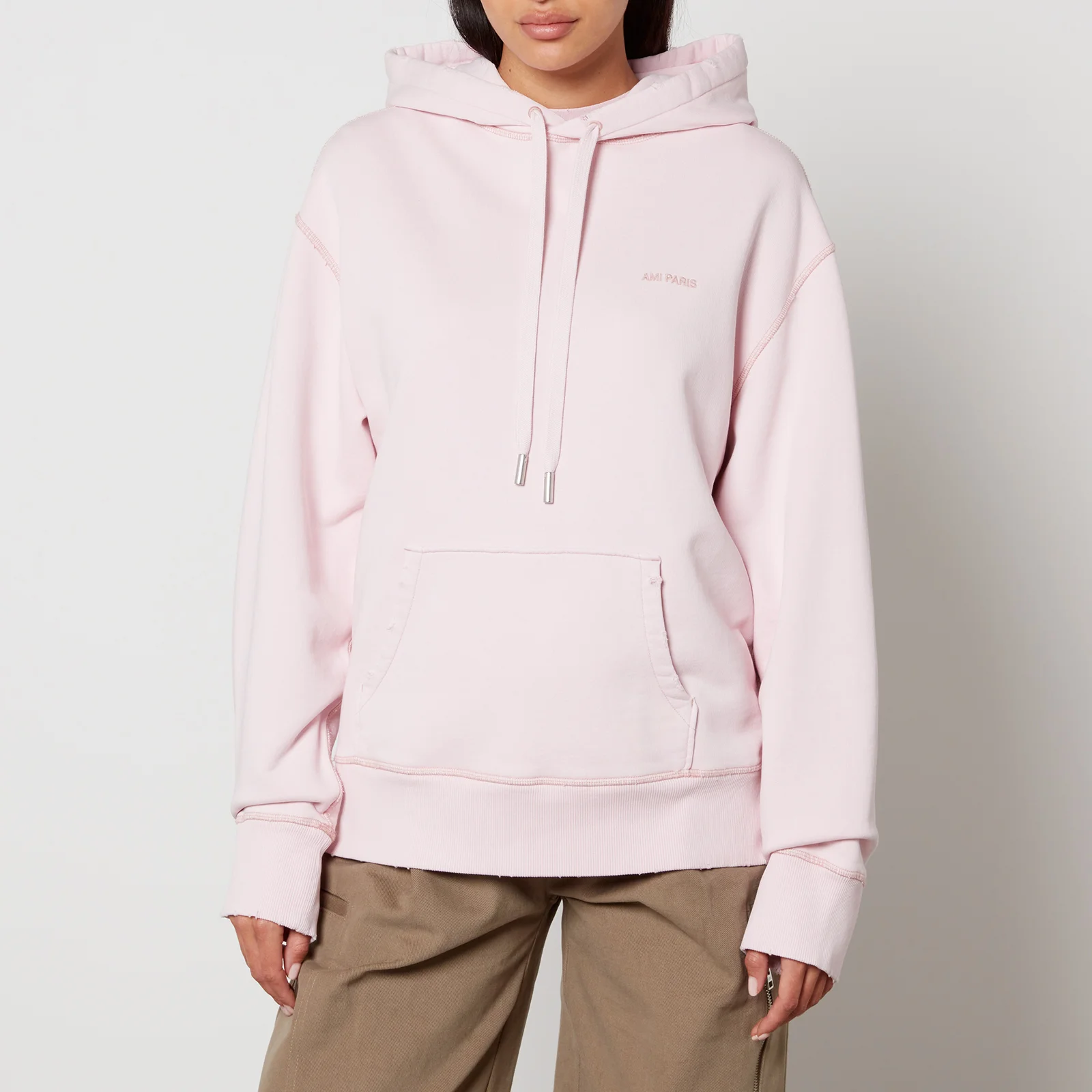 AMI Fade Out Cotton-Jersey Hoodie Image 1