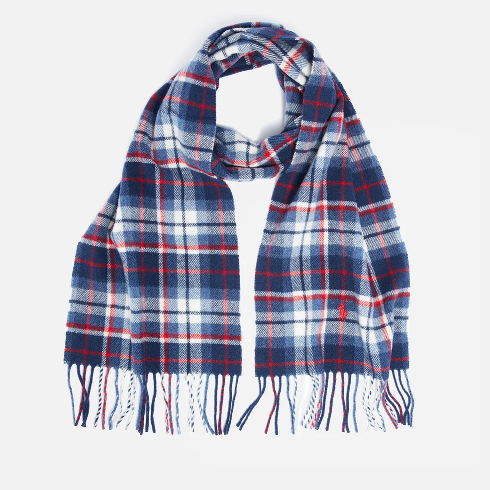 Polo Ralph Lauren Plaid Recycled Wool-Blend Scarf Image 1