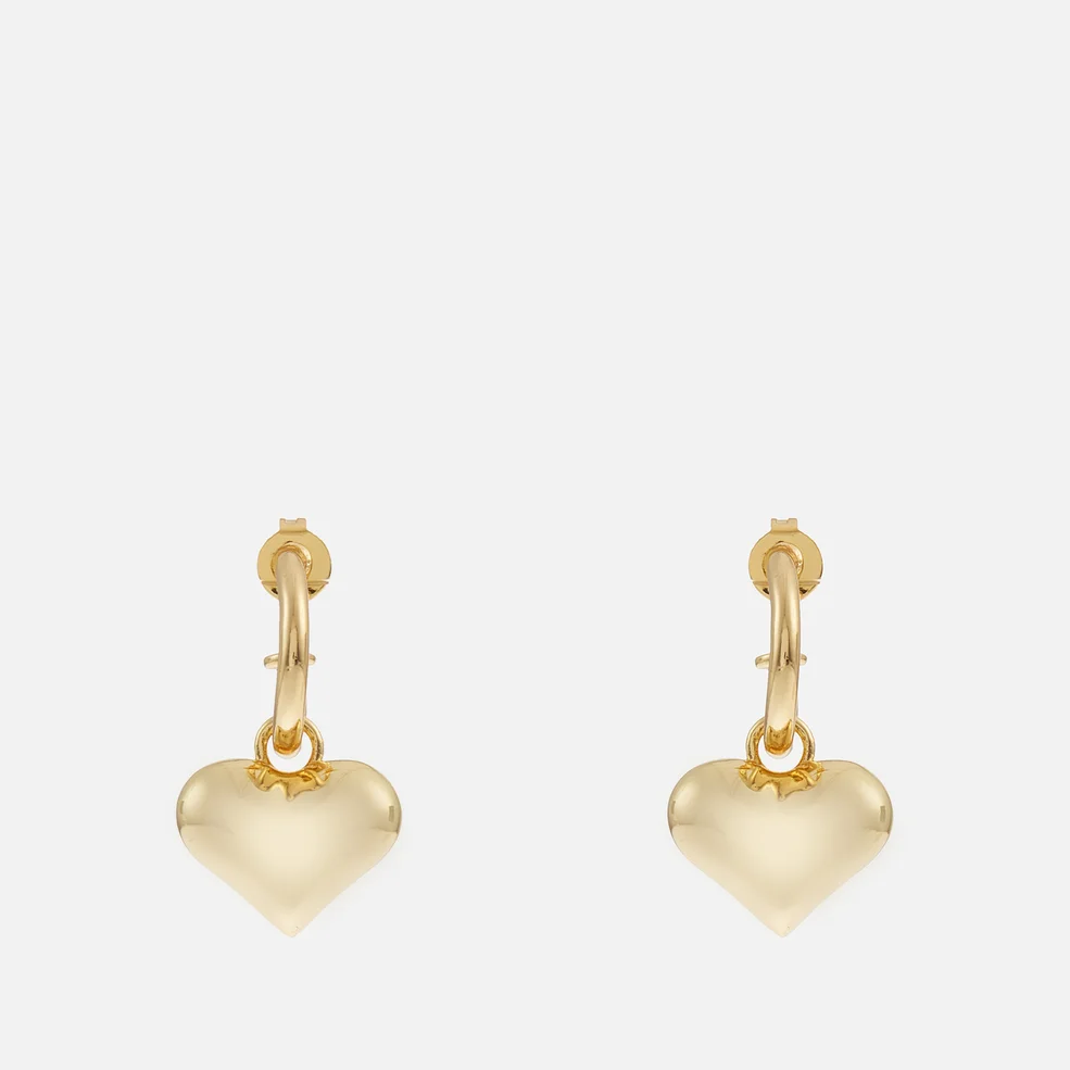 Crystal Haze Golden Hearts Gold-Plated Earrings Image 1