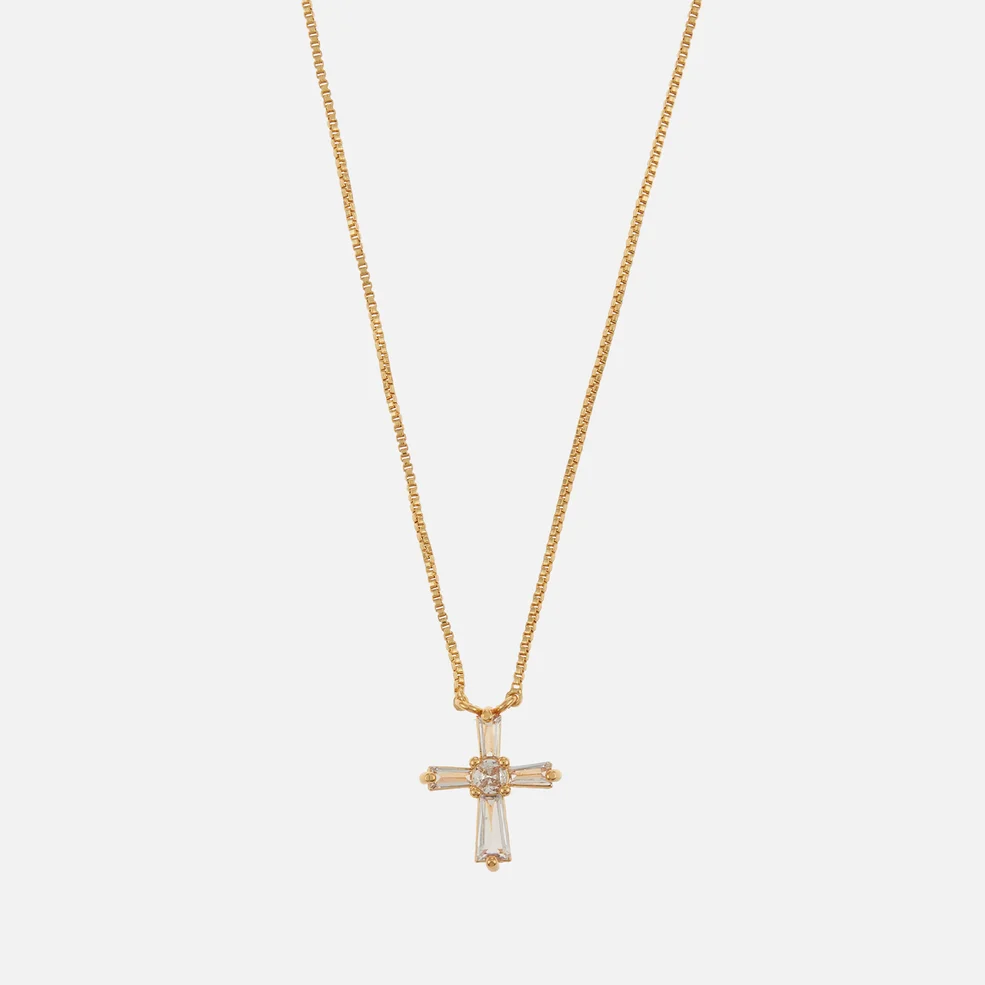 Crystal Haze Crystal Cross Gold-Plated Necklace Image 1