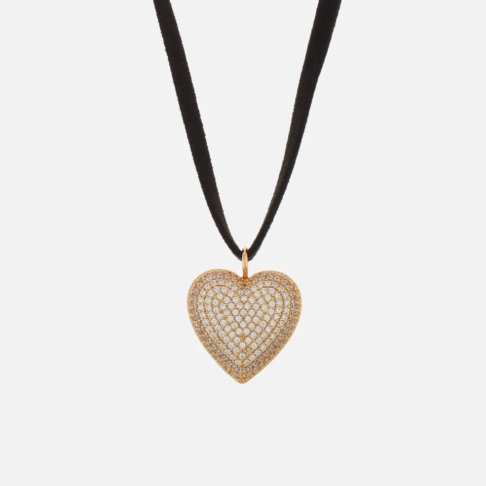 Crystal Haze Queen of Hearts Pendant Gold-Plated Necklace Image 1