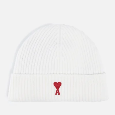 AMI de Couer Ribbed-Wool Knit Beanie