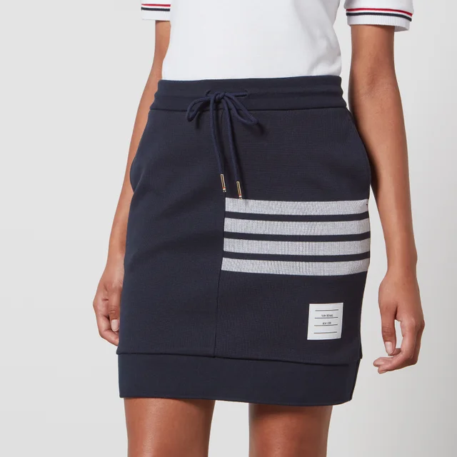 Thom Browne Logo-Print Cotton Mini Skirt