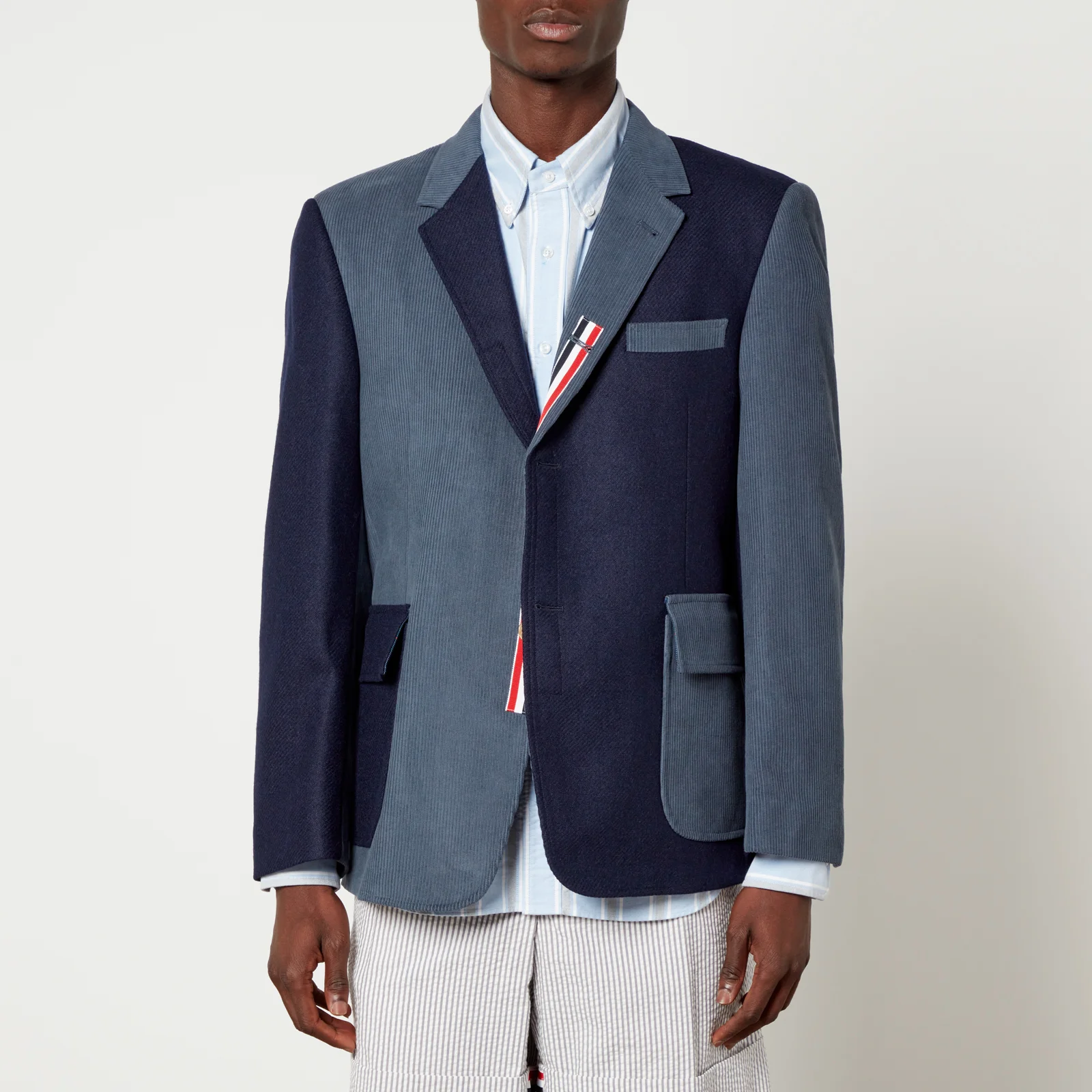 Thom Browne Unstructured Fun-Mix Wool and Cotton Blazer Image 1