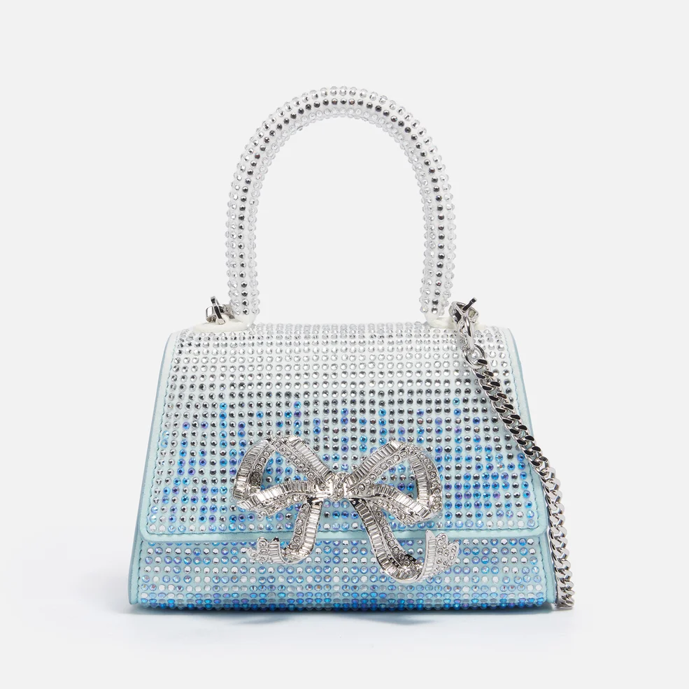 Self-Portrait Bow Embellished Ombré Leather Micro Bag Image 1