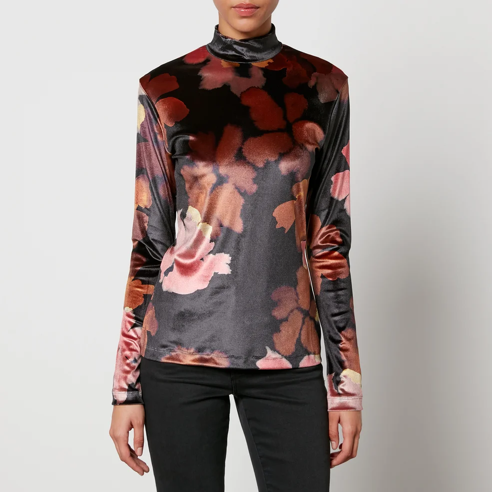 PS Paul Smith Floral-Print Velour Top Image 1