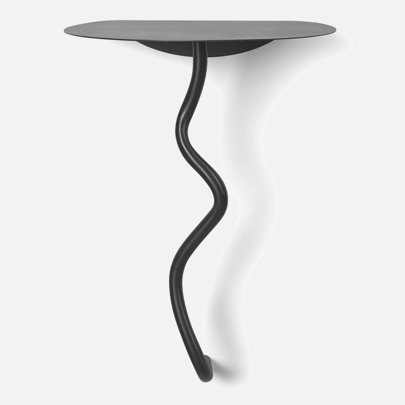 Ferm Living Curvature Wall Table - Black Brass Image 1