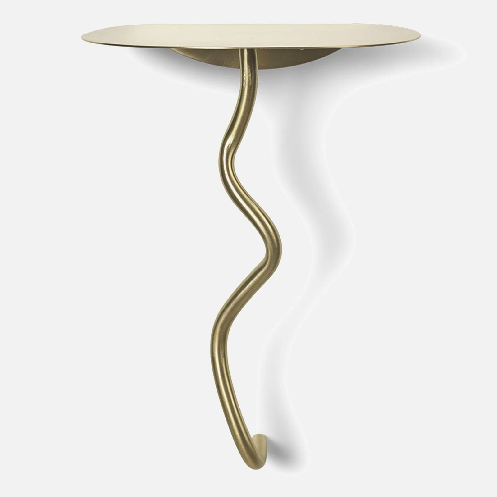 Ferm Living Curvature Wall Table - Brass Image 1
