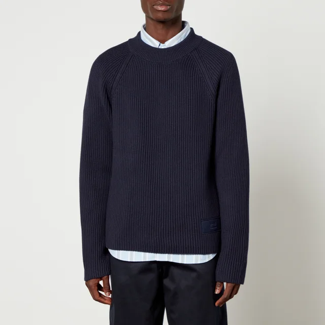 AMI Ribbed Cotton and Wool-Blend Jumper