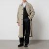 AMI Long Belted Wool and Cashmere-Blend Coat - IT 46/S - Image 1