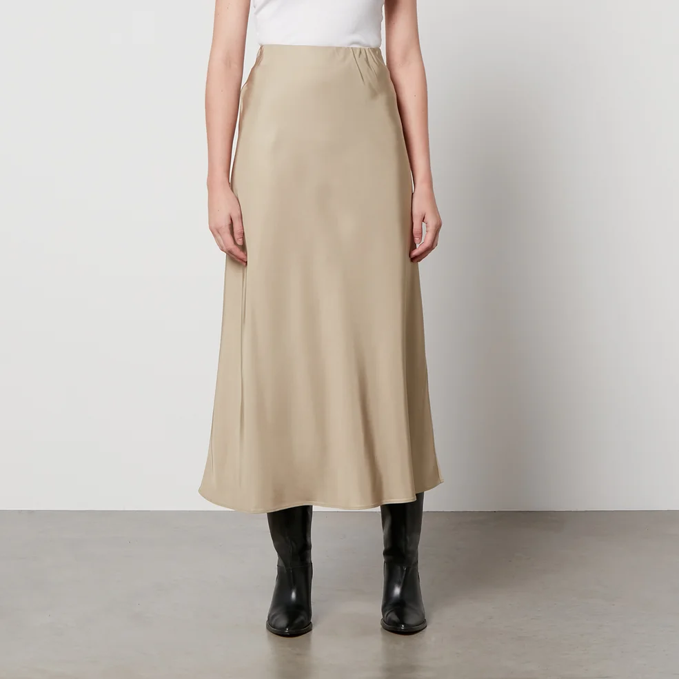 By Malene Birger Boshan Satin-Twill Midi Skirt Image 1