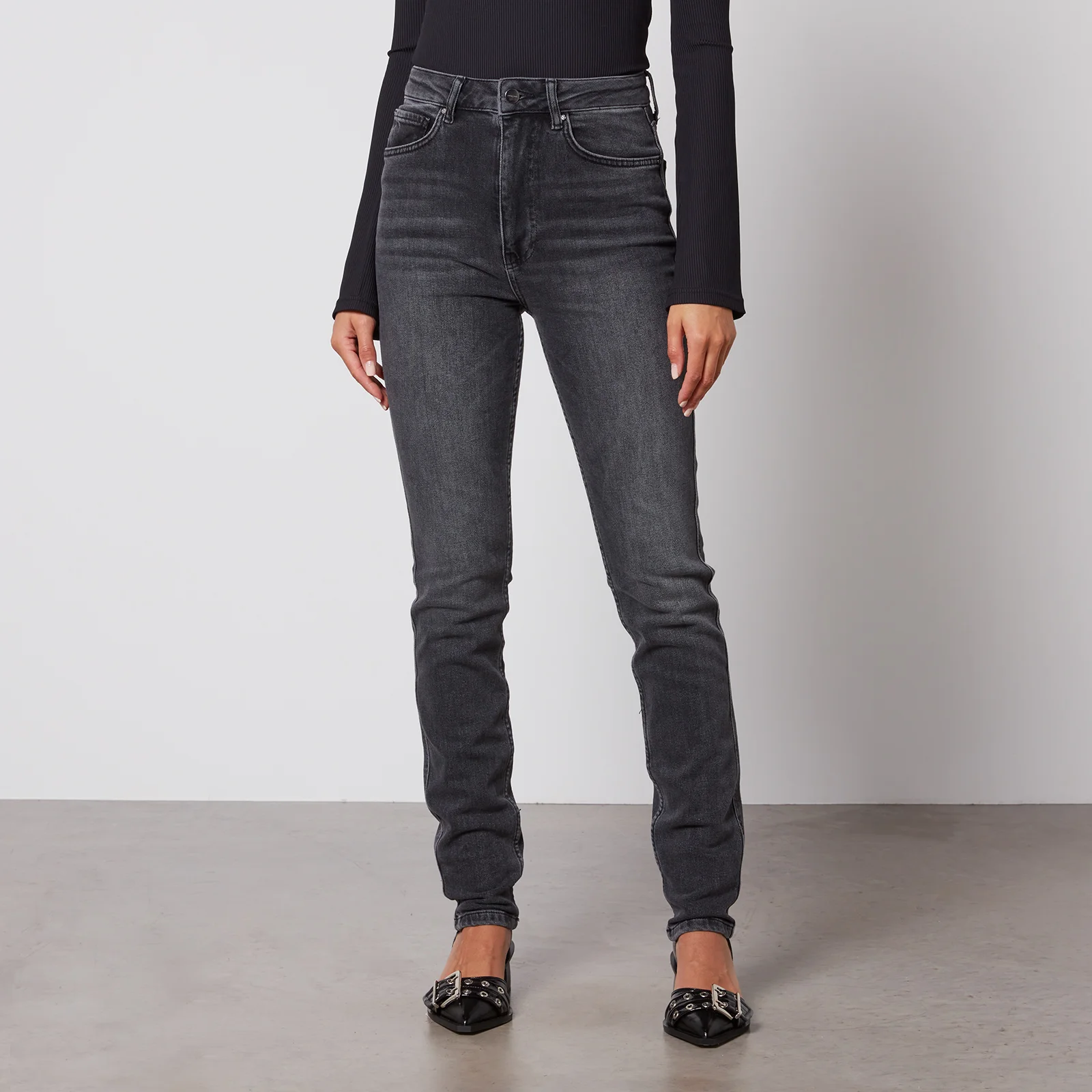 Anine Bing Beck Stretch-Denim Slim-Fit Jeans Image 1