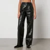 Anine Bing Carmen Faux and Recycled Leather Trousers - Image 1