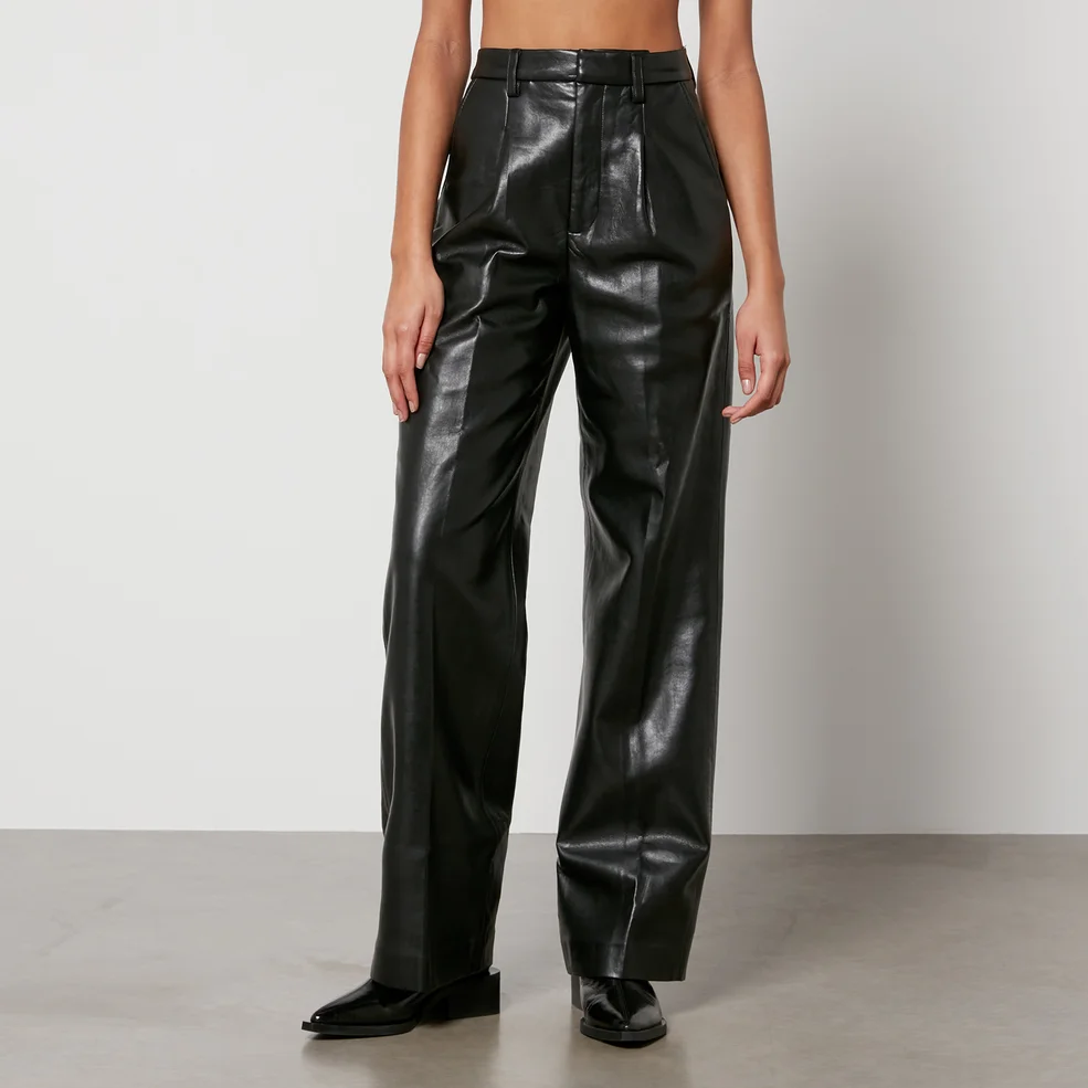 Anine Bing Carmen Faux and Recycled Leather Trousers Image 1
