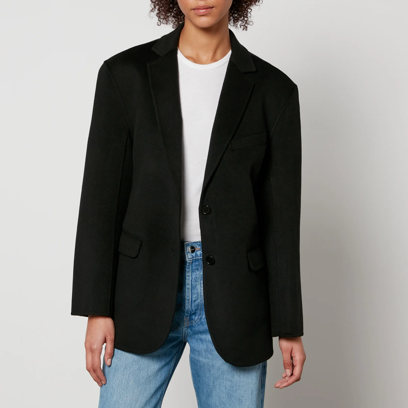 Anine Bing Quinn Wool and Cashmere-Blend Blazer Image 1