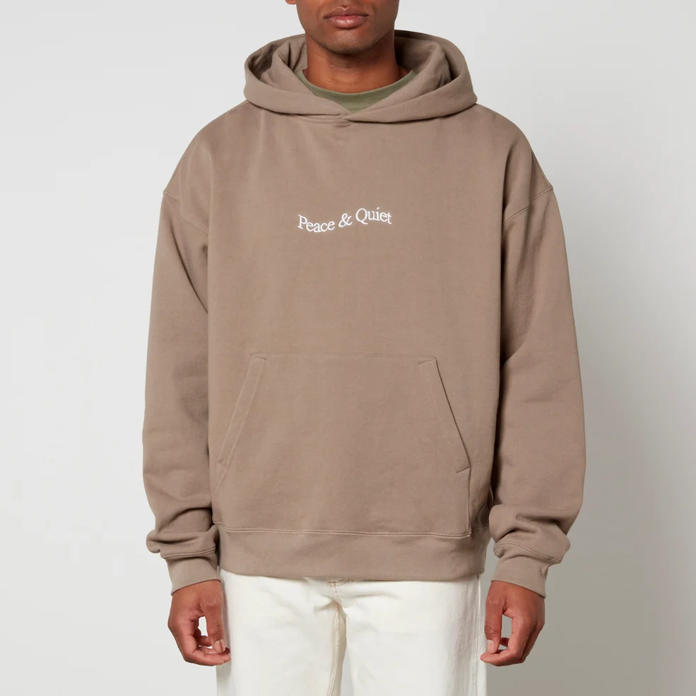 Museum of Peace and Quiet Wordmark Cotton-Jersey Hoodie - M Image 1