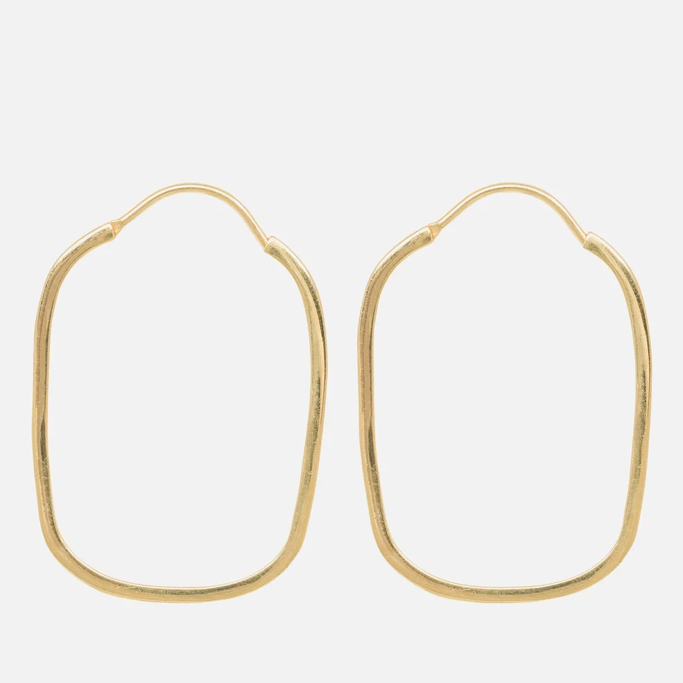 anna + nina Link 14-Karat Gold-Plated Hoop Earring Image 1