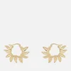 anna + nina Sunflower Petals Gold-Plated Sterling Silver Hoop Earrings - Image 1