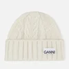 Ganni Cable-Knit Beanie Hat - Image 1