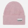 Ganni Ribbed Wool-Blend Beanie - Image 1