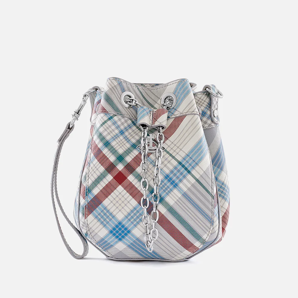 Vivienne Westwood Chrissy Small Checked Leather Bucket Bag Image 1