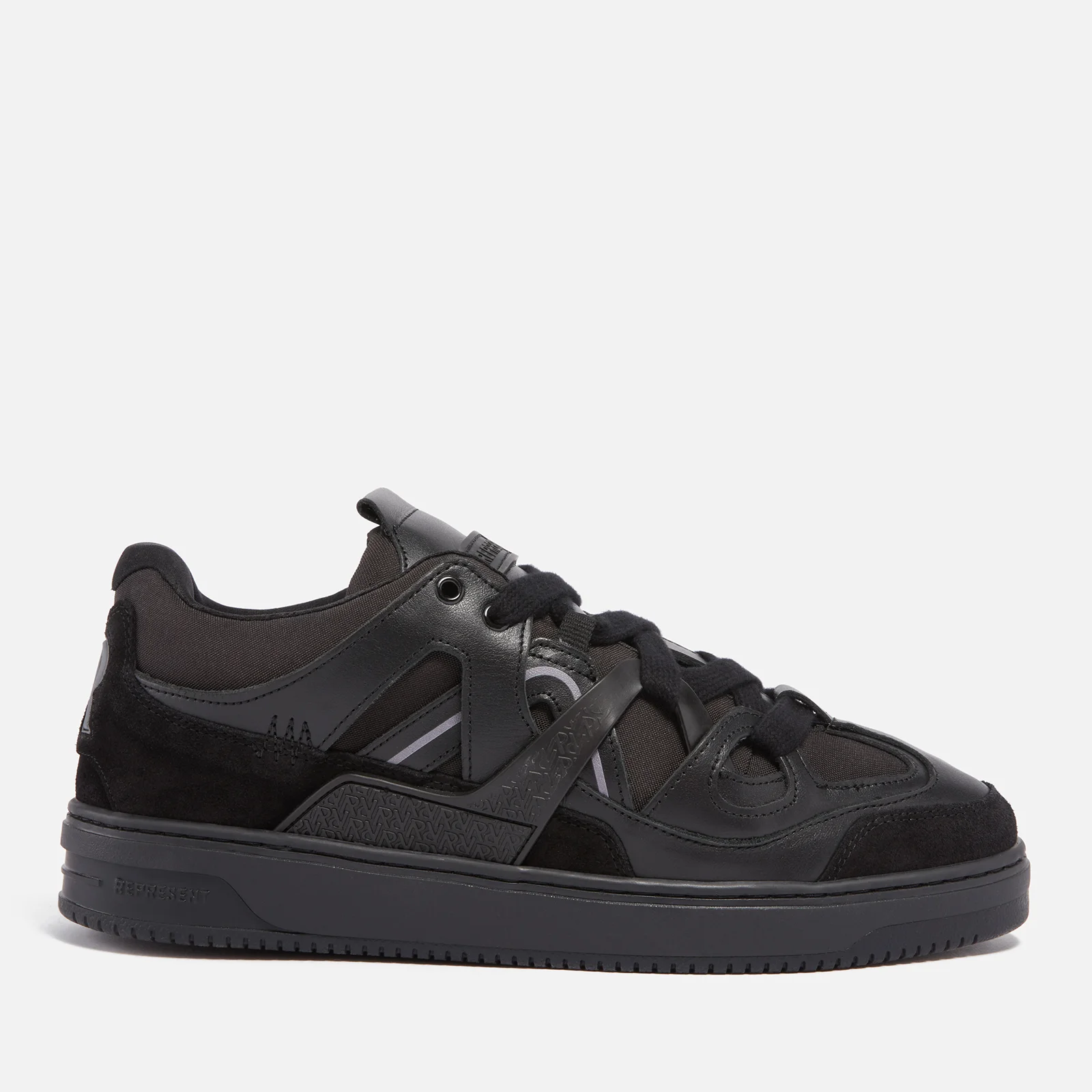 Represent Men's Bully Leather and Canvas Trainers Image 1