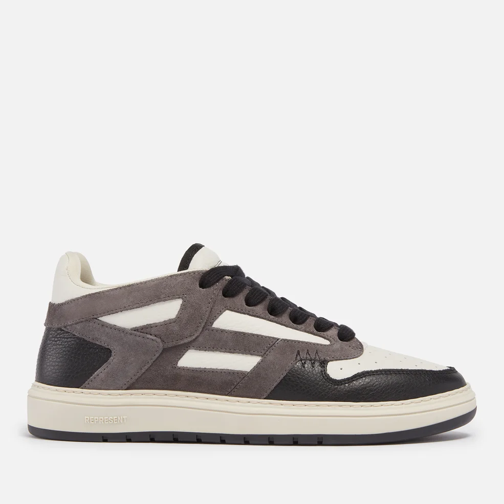 Represent Mens Reptor Leather and Suede Trainers Image 1