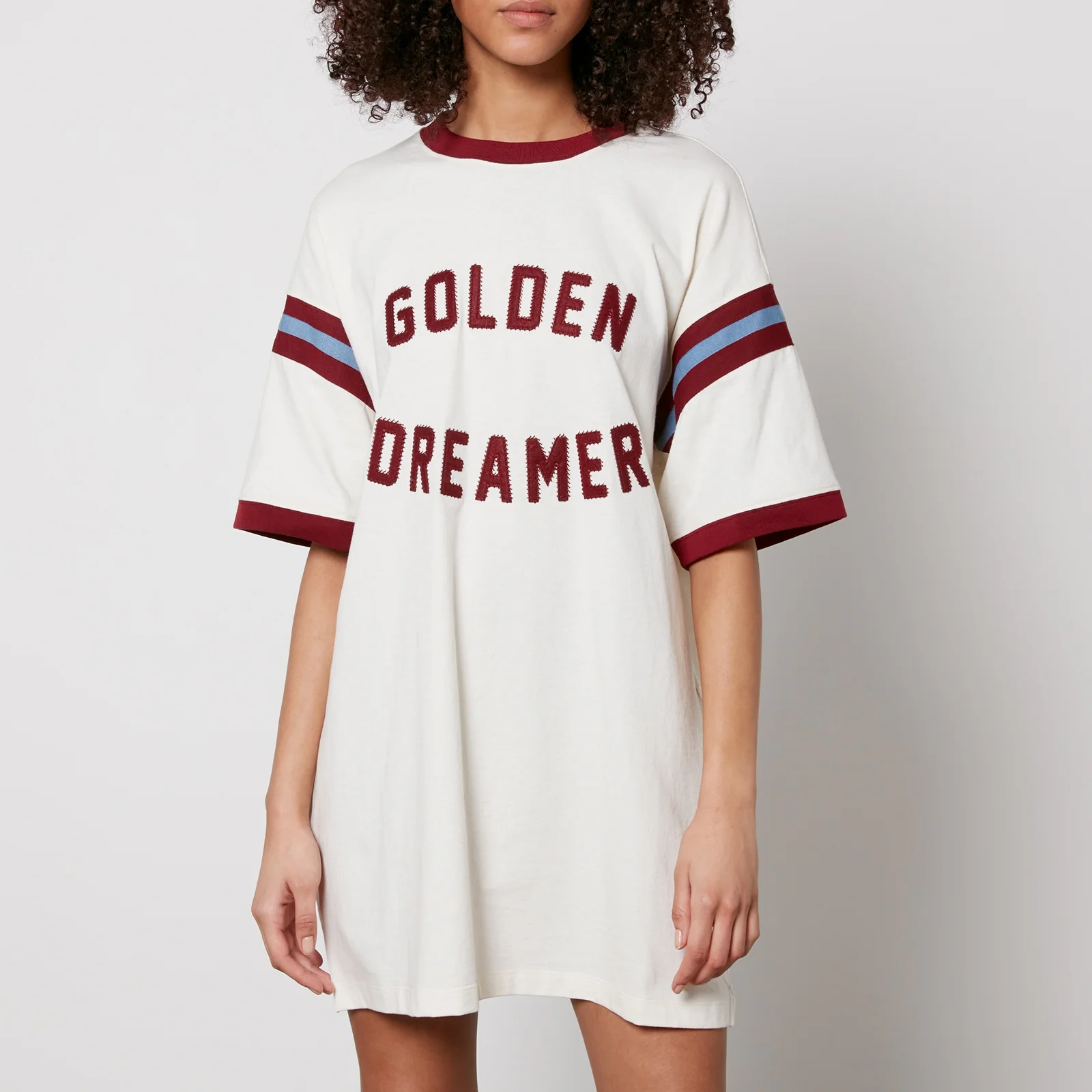 Golden Goose Journey Golden Dreamer Cotton-Jersey T-Shirt Dress Image 1