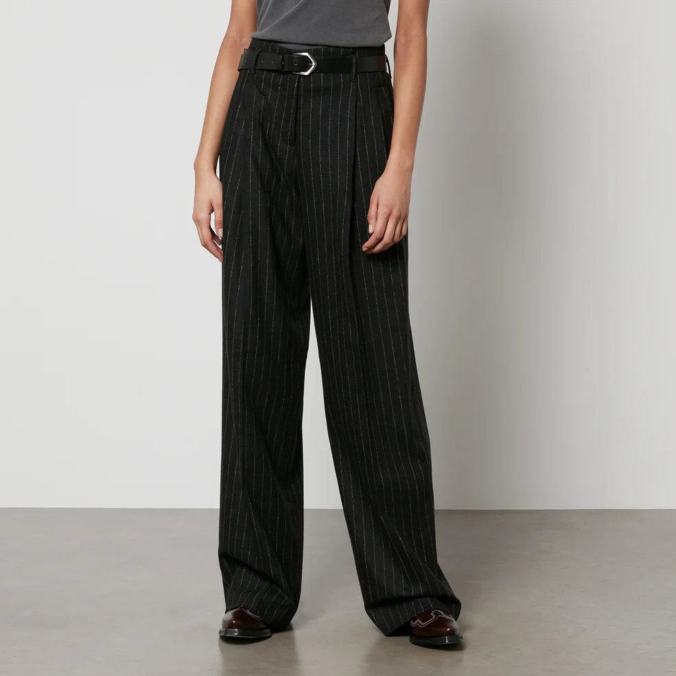 Golden Goose Journey W's Pinstriped Wool-Blend Trousers Image 1