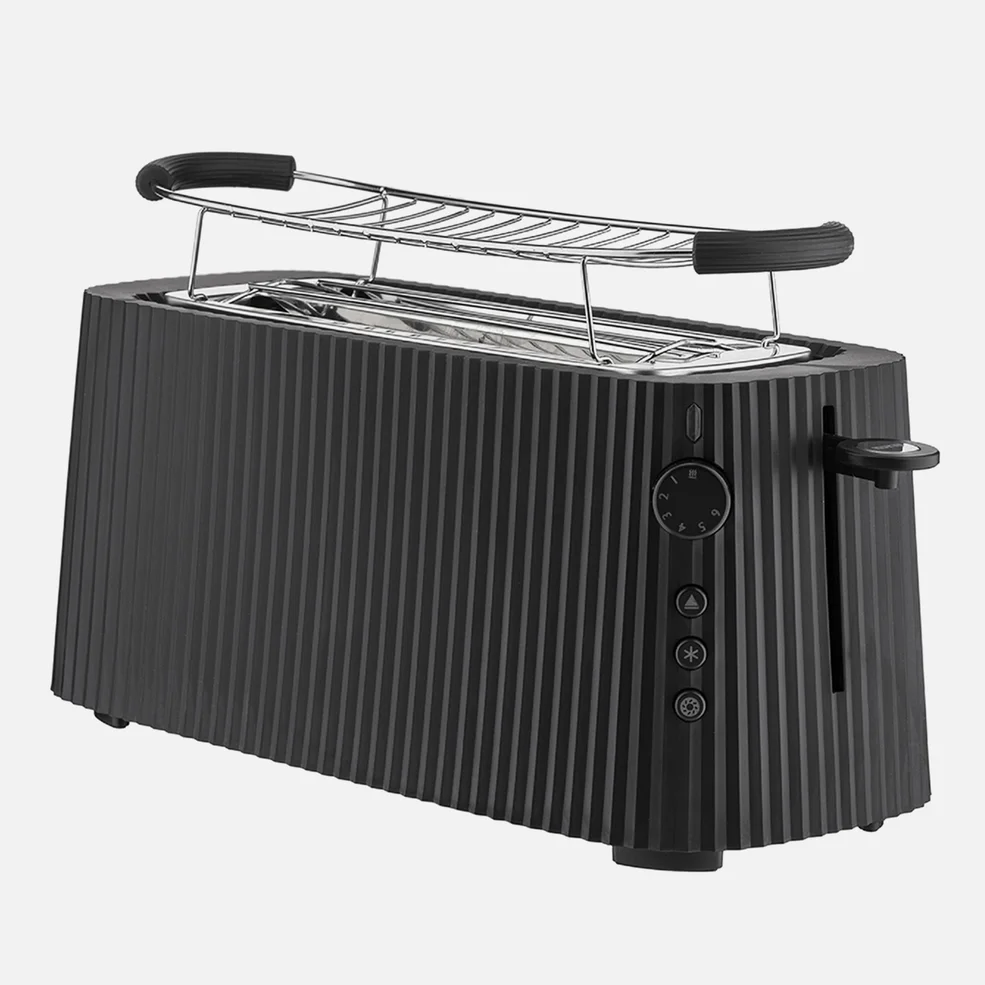 Alessi Plisse Toaster - 4 Slot - Black Image 1