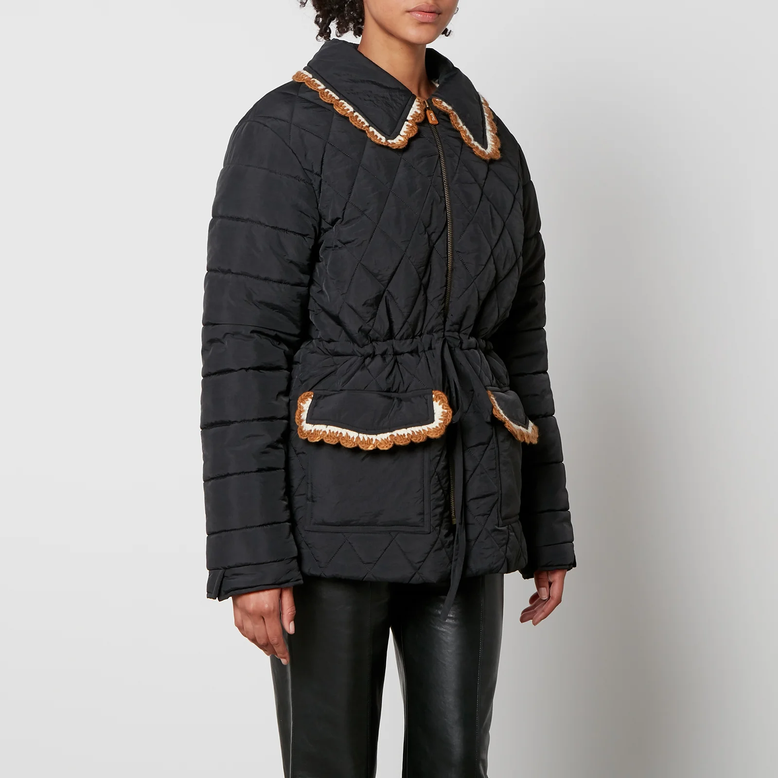 Tach Women's Blossom Quilted Jacket - Black - S Image 1