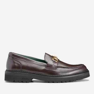 Vinny's Men's Le Club Horsebit Snaffle Leather Loafers - UK 7