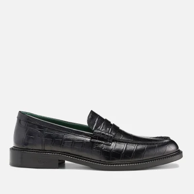 Vinny's Men's Townee Croc-Effect Leather Penny Loafer