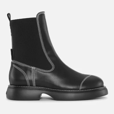 Ganni Women's Everyday Mid Faux Leather Chelsea Boots - UK 3