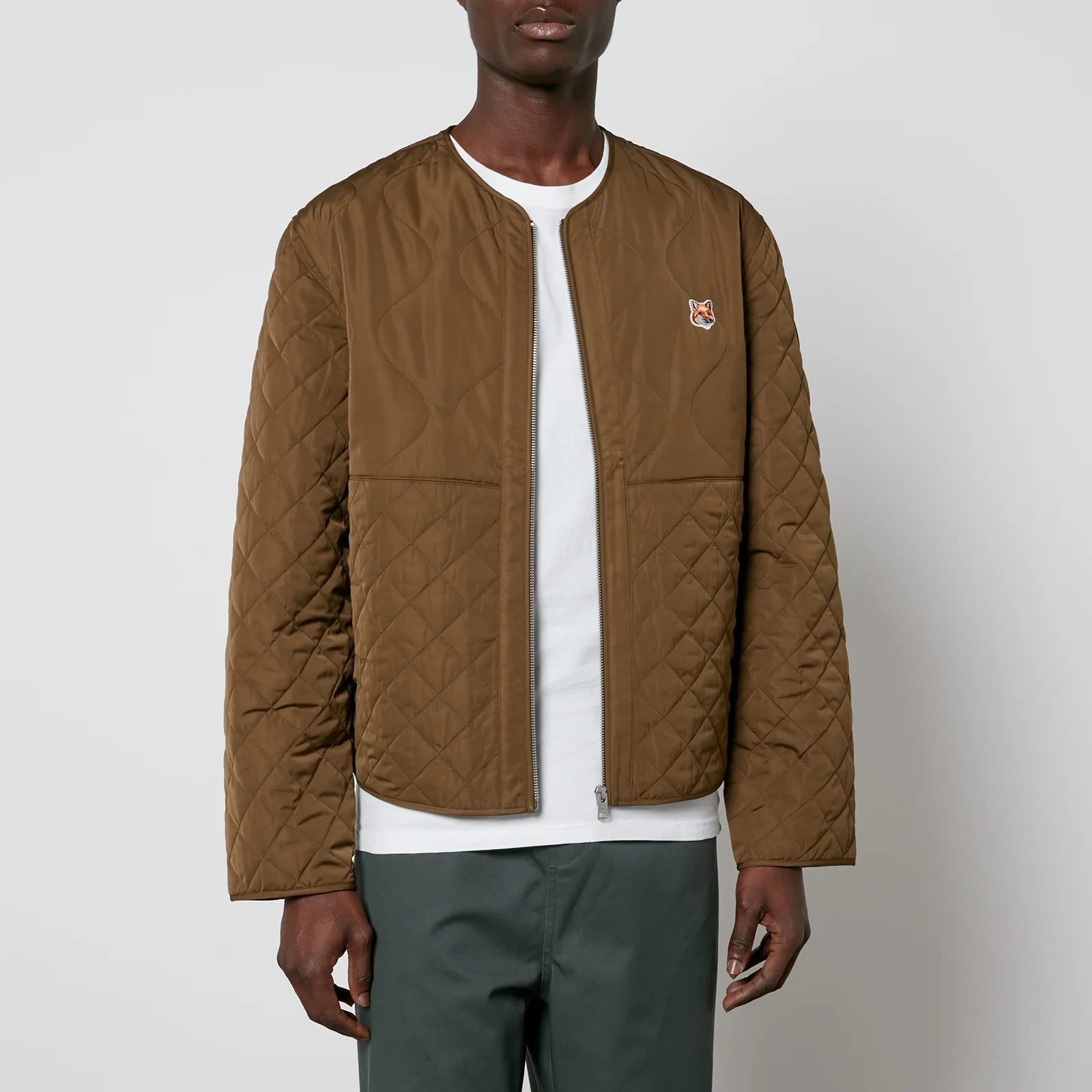 Maison Kitsuné Institutional Fox Head Quilted Shell Jacket Image 1